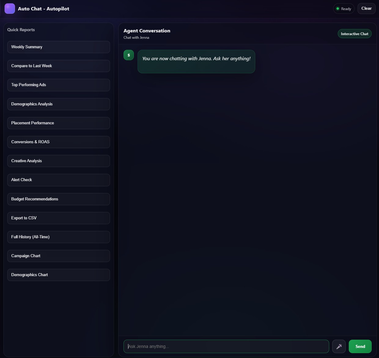 StratAds™ Interface